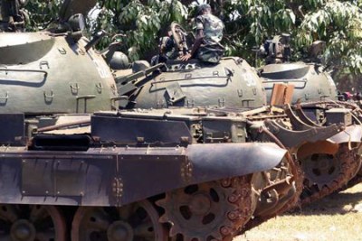 Uganda's military tanks at the Kololo show grounds (file photo)