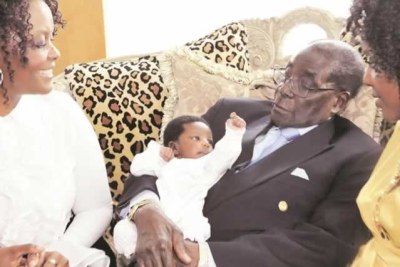 President Mugabe Meets First-Ever Grandson