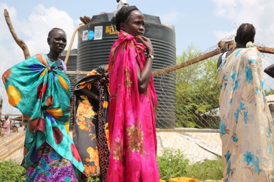 Displace people in Juba (file photo).