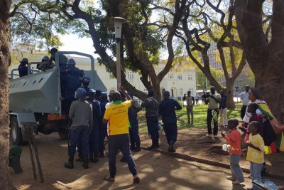 Protesters marked 17 months after Itai Dzamara's abduction.