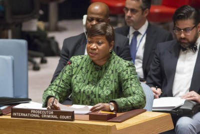 Fatou Bensouda, Procureur de la Cour pénale internationale (CPI) devant le Conseil de sécurité.