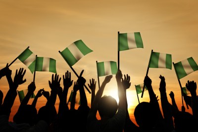 Nigerian flags.