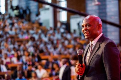 Mr. Tony Elumelu CON, Founder Tony Elumelu Foundation, addresses 1000 African entrepreneurs at the 2nd edition of the annual Tony Elumelu Foundation Entrepreneurship Forum, which recently held in Lagos.