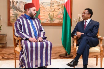 Arrivée du roi Mohammed VI à Ivato