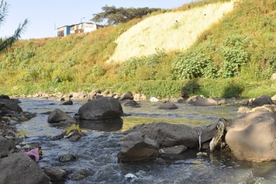 A river in Addis Ababa.