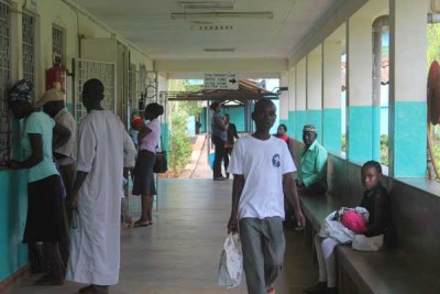 Patients wait to be treated at Moi County Referral Hospital in Voi, Taita Taveta County (file photo)