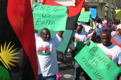 Biafra protesters (file photo).