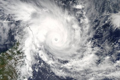 On March 6 at 10:10 UTC (5:10 a.m. EST) NASA's Aqua satellite captured this visible image of Tropical Cyclone Enawo approaching Madagascar.