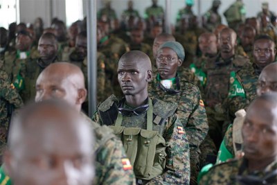 Uganda People's Defence forces soldiers in Somalia.