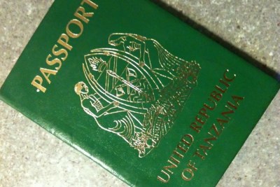A Tanzanian passport.