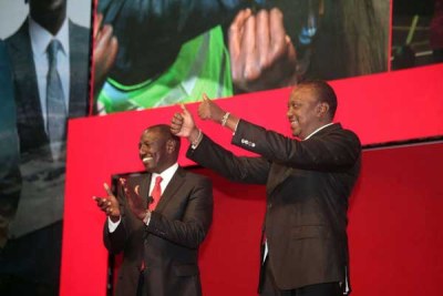 President-elect Uhuru Kenyatta (right) and his Deputy William Ruto.
