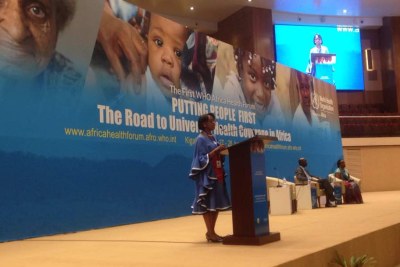 WHO Regional Director for Africa Dr Moeti is opening the 1st WHO Africa Health forum.