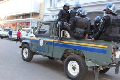 Zimbabwe Republic Police officers.