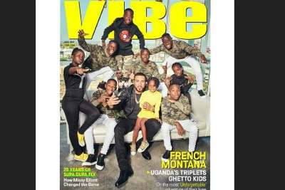 French Montana covers Vibe Magazine alongside talented Ugandan Ghetto Kids.