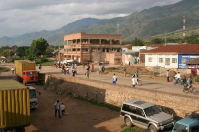 Un quartier de la cité d'Uvira au Sud-Kivu