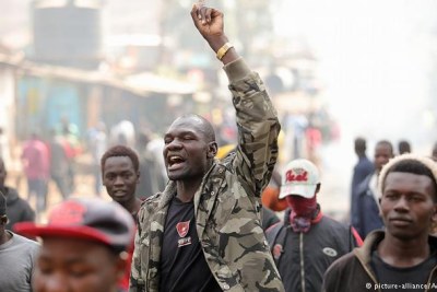 Supporters of opposition leader Raila Odinga rally in Nairobi