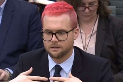 Canadian data analytics expert Christopher Wylie, who worked at Cambridge Analytica, appears as a witness before the Digital, Culture, Media and Sport Committee of members of the British parliament at the Houses of Parliament in central London on March 27, 2018.