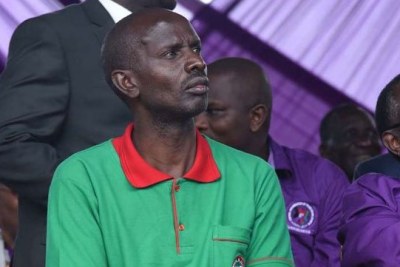 Knurt Secretary-General Wilson Sossion at Uhuru Park in Nairobi for the Labour Day fete on May 1, 2018.
