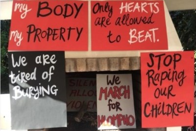 Posters at the #TotalShutDown Women Protests