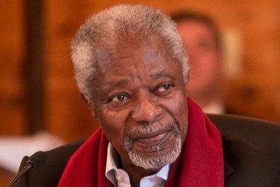 Former UN Secretary General, and Nobel Peace laureate, Kofi Annan.