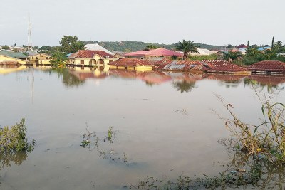 Rising flood in Lokoja in flood-ravaged Kogi state.