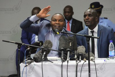 MDC Alliance activist Shadreck Mashayamombe testifies before the Commission of Inquiry in Harare on November 21, 2018.