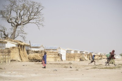 Mafa, un camp pour personnes déplacées dans l'Etat de Borno, au nord-est du Nigéria, en janvier 2018.