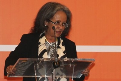 Mme Sahle-Work Zewde, présidente de la République démocratique d'Ethiopie, le 22 mai 2019 à Addis Abeba