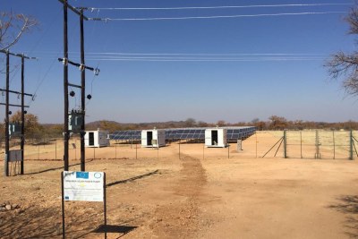 A view of a solar plant in Mashaba, Zimbabwe, July 26, 2019.