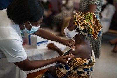 Site de vaccination Covid-19 au Ghana.