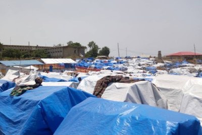 (Photo d'illustration)Camp de déplacés de Djugu installé à l’hôpital général de Bunia dans la province de l’Ituri en mars 2018.