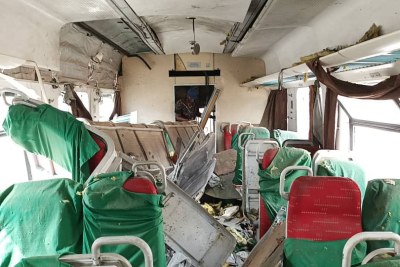 The bombed train (file photo).