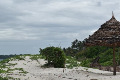 An isolated beach in Kenya's Kilifi County.