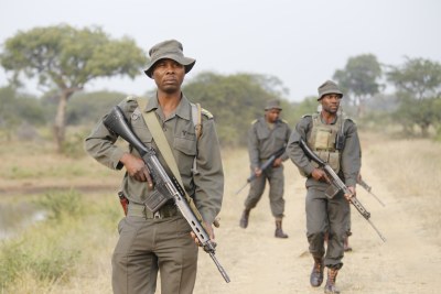 Anton Mzimba and fellow rangers (file photo).