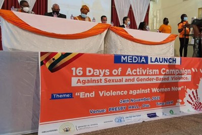 Launch in Ghana of 16 Days of Activism against Gender-Based Violence in 2021.