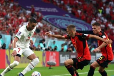 Maroc contre Belgique en Coupe du Monde Qatar 2022