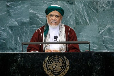 Ahmed Abdallah Sambi, President of the Union of the Comoros, addresses the general debate of the sixty-fifth session of the General Assembly in 2010.