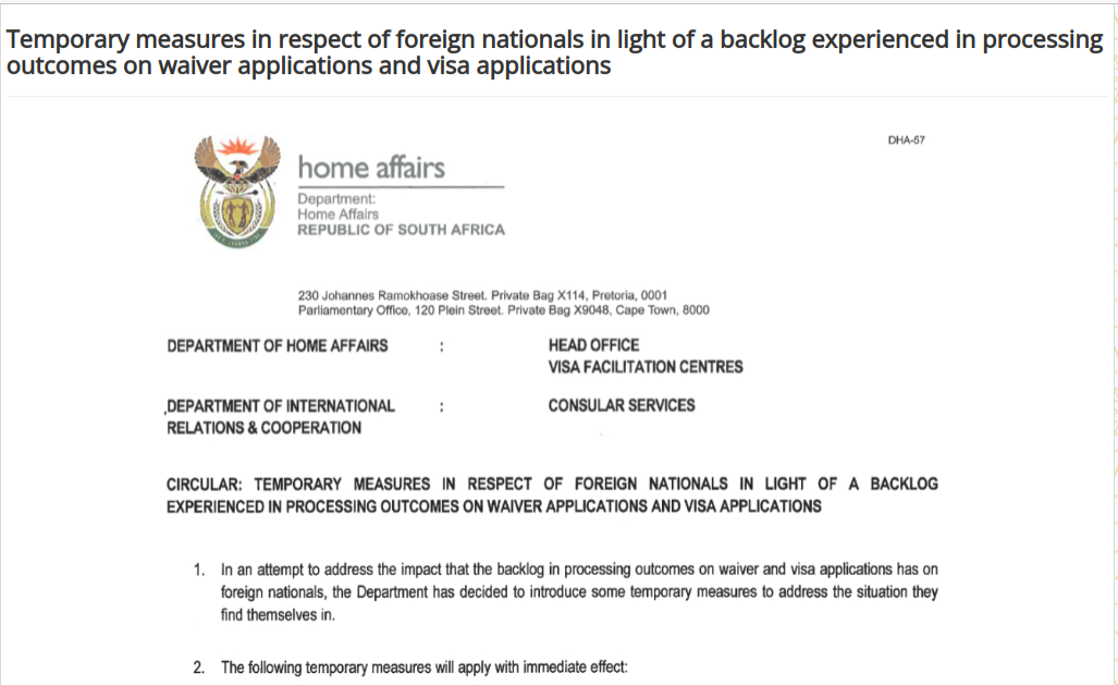 south-africa-extends-blanket-concession-for-some-visa-applicants