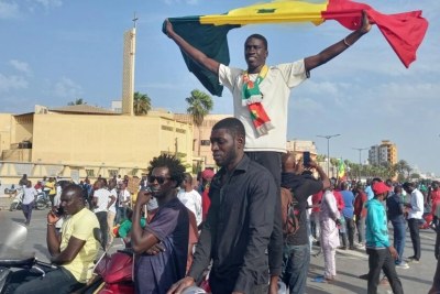 Protesting against the Macky Sall Administration (File Photo).
