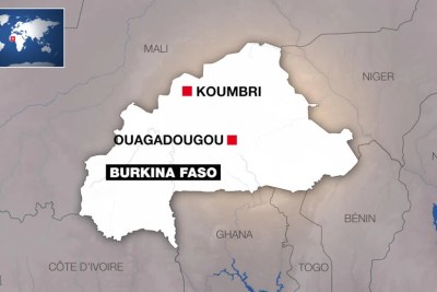 Localisation de Koumbri, au Burkina Faso.
