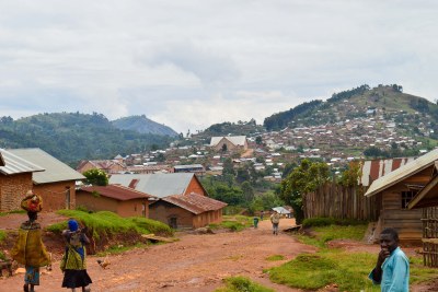 Village de Kamandi dans le territoire de Lubero, province du Nord-Kivu. Beaucoup de ceux qui vivent ici dépendent de l’agriculture dans le parc national des Virunga.