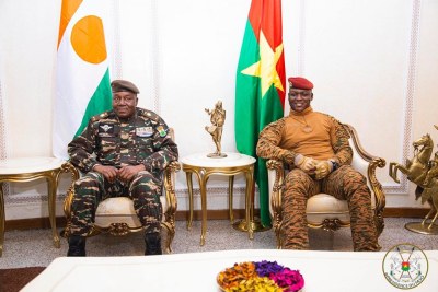 Niger Junta leader Abdourahamane Tiani and Burkinabe military leader Ibrahim Traoré.