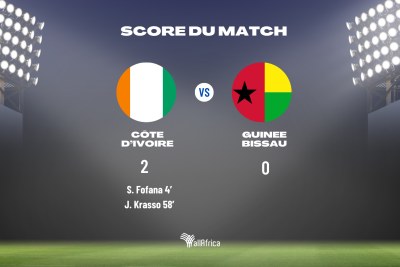 Score Match Côte d'Ivoire vs Guinée-Bissau