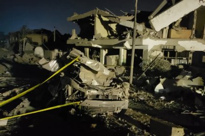 Explosion scene in Ibadan, Nigeria - January 16, 2024