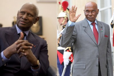 Les anciens présidents du Sénégal, Abdou Diouf et Abdoulaye Wade